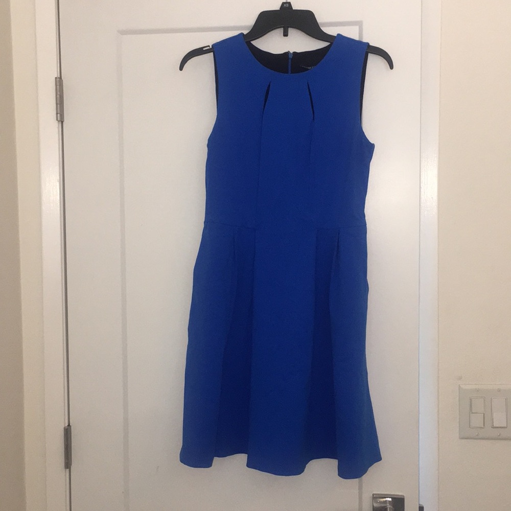 Royal blue dress with cutouts